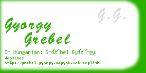 gyorgy grebel business card